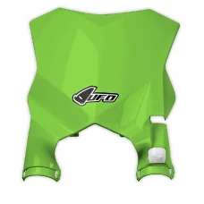 UFO TABLICA NA НОМЕР СТАРТОВИЙ KAWASAKI KXF 250 17-19, KXF 450 16-19 КОЛІР ЗЕЛЕНИЙ (STADIUM Z OSLONAMI АМОРТИЗАТОРІВ)