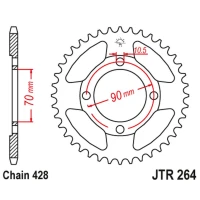 ЗАДНЯ ЗІРКА JR JTR264 45 HONDA CT 110 '99-00' (AUSTRALIA) (26445JT) (LANC.428)