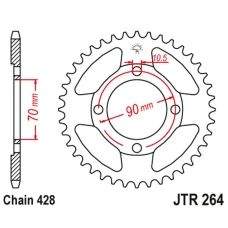 ЗАДНЯ ЗІРКА JR JTR264 45 HONDA CT 110 '99-00' (AUSTRALIA) (26445JT) (LANC.428)