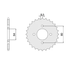 CHT ЗІРОЧКА ЗАД 834 37 (834-37) YAMAHA TT-R 110 , DT-R 50 '96-'99