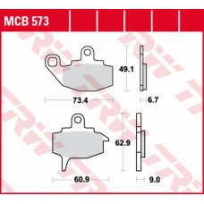 TRW LUCAS ZF КОЛОДКИ ДИСКОВІ ТОРМОЗНІ KH130 ORGANIC KAWASAKI KX 125/250/500 '87-'88, KLR 650 '87-'88, ПЕРІД