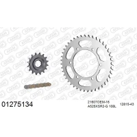 AFAM 2026/04 НАБІР (КОМПЛЕКТ) ПРИВІДНИЙ RUB YAMAHA MT-07 ABS 2014-2024 (21607NR-16, 12815-43, A525XSR2-G 108L) КОЛІР ЗОЛОТИЙ