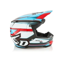 6D HELMETS ШОЛОМ CROSS/ENDURO МОДЕЛЬ ATR-3 HYPER GLOSS RED/CYAN КОЛІР BIALY/CZERWONY/NIEBIESKI/CZARNY РОЗМІР M ( 57 - 58 CM )
