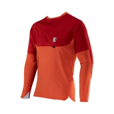 LEATT (НОВИНКА 2024) СОРОЧКА ROWEROWA MTB ALLMTN 4.0 JERSEY GLOW КОЛІР CZERWONY/POMARANCZOWY РОЗМІР M