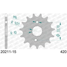 AFAM 2026/06 ШЕСТЕРНЯ ПЕРІД 2157 15 HONDA CRF 150 '07-20' (LANC. 420) (JTF1310.15SC)