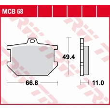TRW LUCAS ZF КОЛОДКИ ДИСКОВІ ТОРМОЗНІ KH034 ORGANIC YAMAHA XS 250 '77-'80, XS 400 '77-'82, SR 500 '78-'87, XJ 650 '80-'82, XS 650/750 '79-'83, XS 850 '80-'82, XV 1000 '81-'84, XS 1100 '78-'82 ПЕРІД/ЗАД