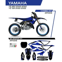 UFO КОМПЛЕКТ НАЛІПОК (OKLEIN) YAMAHA YZ 125/250 '22 APODIS КОЛІР ЧОРНИЙ