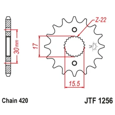 JT ЗІРОЧКА ПЕРІД 332 13 HONDA CRF 50F '04-'12, XR 50 '00-'03 (33213JT) (LANC. 420)