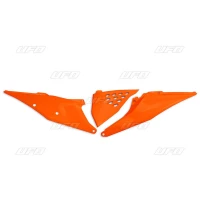 UFO КАРТИ ЗАД KTM SX/SXF(SX-F) 125/150/250/350/450 '19-'22, EXC 125 '20-'21, EXC/EXCF(EXC-F) 150/250/300/350/450/500 '20-2023 Z ПОКРИТТЯ ФІЛЬТРА ПОВІТРЯ I OTWORAMI WENTYLACYJNYMI КОЛІР КОЛІР ПОМАРАНЧ