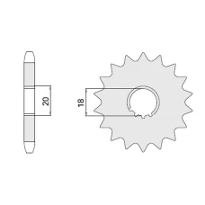 ПЕРЕДНЯ ЗІРКА CHT 426 14 SUZUKI GN 125 91-00, GS 125 (JTF426.14) (426-14)
