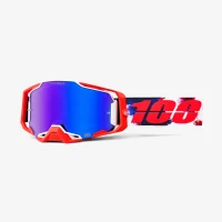 100 % ОКУЛЯРИ МОДЕЛЬ ARMEGA HIPER MORPHO - MIRROR BLUE LENS - КОЛІР NIEBIESKI/BIALY/CZERWONY СКЛО NIEBIESKIE ЗЕРКАЛО
