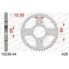 AFAM 2026/04 ШЕСТЕРНЯ ЗАД 4669 44 HONDA CBR 125 11-17 (JTR1221.44) (LANC. 428) ОТВІР NA SRUBE 10,5