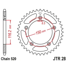 ЗАДНЯ ЗІРКА JR 4329 42 APRILIA RS 250 '95-04' (432942JT) (LANC.520)