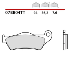BREMBO 2026/03 КОЛОДКИ ДИСКОВІ ТОРМОЗНІ KH181 ВИКЛЮЧЕНИЙ ROAD/ROAD КАРБОН CERAMIC TT (POLMETALICZNE) ПЕРІД/ЗАД (ECE R90)