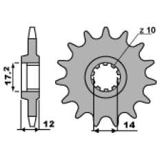 PBR ЗІРОЧКА ПЕРІД 553 12 18NC GILERA 50 90-96 (LANC. 415)