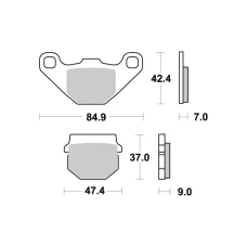 SBS BRAKEPADS КАРБОНОВОГО СРІБНИЙ