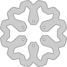 DELTA ДИСКОВІ ТОРМОЗНИЙ ДИСК, ЗАДНЬОЇ, Ø220MM, DERBI SENDA DRD