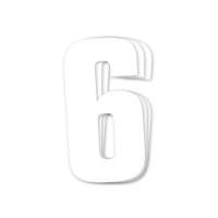 BLACKBIRD RACE НОМЕРИ БІЛА - PACK OF 3 CM.16X7,5CM #6