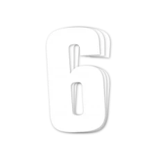 BLACKBIRD RACE НОМЕРИ БІЛА - PACK OF 3 CM.16X7,5CM #6