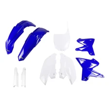 UFO КОМПЛЕКТ ПЛАСТІКОВ (ПОВНИЙ KIT) Z OSLONAMI ТЕЛЕСКОПІЧНИЙ (АМОРТИЗАТОРІВ) YAMAHA YZ 125 / 250 '05-'07 RESTYLING КОЛІР OEM (СИНІЙ БІЛИЙ)