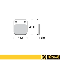 PROX КОЛОДКИ ДИСКОВІ ТОРМОЗНІ KH54 KAWASAKI KX 65 '00-20, SUZUKI RM 65 '03-05 ЗАД