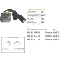 DZE РЕГУЛЯТОР НАПРУГИ HONDA CBR1000 RR 06-15 MOSFET (50A) (31600-MFL-D01, 31600-MEL-A21) (ESR680;ESR439)