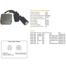 DZE РЕГУЛЯТОР НАПРУГИ HONDA CBR1000 RR 06-15 MOSFET (50A) (31600-MFL-D01, 31600-MEL-A21) (ESR680;ESR439)