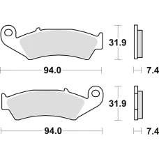 TRW LUCAS КОЛОДКИ ДИСКОВІ ТОРМОЗНІ KH125 SPIEK METALICZNY SINTER OFFROAD HONDA CR 125 / 250 87-94, NX / XR 250 88-95, CR 500 87-94, XR 600 88-99, KAWASAKI KX 125 94-08, ПЕРІД (АКЦІЯ)