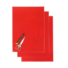 BLACKBIRD КОМПЛЕКТ НАЛІПОК (OKLEIN) (ПЛІВКА CRYSTALL 0,4 MM) (ПЕРФОРОВАНА) 3 X ЛИСТ 47X33CM, КОЛІР ЧЕРВОНИЙ