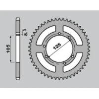 CHT ПРОДАЖА ЗІРОЧКА ЗАД АЛЮМІНІЙ T7075 (ERGAL) 4413 62 YAMAHA XT 125X/SM '05-'09; HM 50 CRE, DERBI SENDA, RIEJU (JTR1134.51), (LANC. 428) КОЛІР СРІБНИЙ