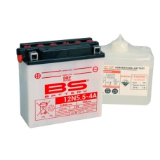 BS АКУМУЛЯТОР 12N5,5-4A (12N5,5-4A) 12V 5,5AH 135X60X130 OBSLUGOWY - ELEKTROLIT OSOBNO (70A) (6) UE2019/1148
