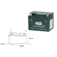 LANDPORT АКУМУЛЯТОР SLA12-4S (YTX4L-BS) 12V 5AH (113X69X85MM) BEZOBSLUGOWY - ZALANY (10)