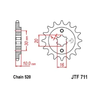 JT ЗІРОЧКА ПЕРІД 720 13 CAGIVA 125 W8/FRECCIA/PLANET/MITO/RAPROR '85-10' (72013JT) (LANC.520)