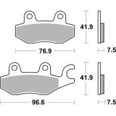 SBS КОЛОДКИ ДИСКОВІ ТОРМОЗНІ KH197 RACING DUAL КАРБОН KAWASAKI EX 400 NINJA '18-'23, EX 250R NINJA '18-'20