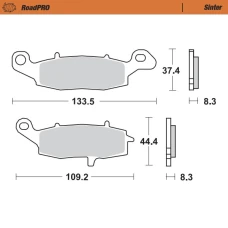 MOTO-MASTER BRAKEPADS ROADPRO SINTER ПЕРІД