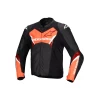 ALPINESTARS ШКІРА КУРТКА FASTER V3 BLACK\/RED FLUO 58 - зображення 1