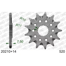 AFAM 2026/06 ШЕСТЕРНЯ ПЕРІД 2120 14 HONDA CR 125R '04-'07, CRF 250R/X '04-'17 SAMOOCZYSZCZAJACA (LANC. 520) (JTF1323.14SC)