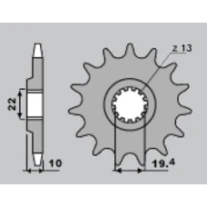 ПЕРЕДНЯ ЗІРКА CHT 435 14 SUZUKI RM 250 ,DR 350