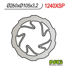 NG ДИСК ТОРМОЗНИЙ ПЕРІД BMW G 450X '08-'11 (260X105X3,2) WAVE (5X6,00MM)