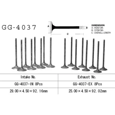 VESRAH КЛАПАН ВИПУСКНИЙ KAWASAKI ZX 9R '94-97, ZXR 750L '94-95' (OEM: 12005-1198) (1 ШТ.) (MADE IN JAPAN)