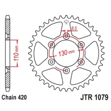 JT ЗІРОЧКА ЗАД CPI 50SM '06-12 (JTR1079.53)* (LANC. 520)