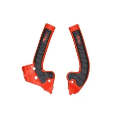 RACETECH (RTECH) 2025/12 КРИШКИ РАМИ (КОМПЛЕКТ) BI-MATERIAL СУПЕР GRIP KTM SX 85 '18-'24 КОЛІР ЧЕРВОНИЙ / ЧОРНИЙ