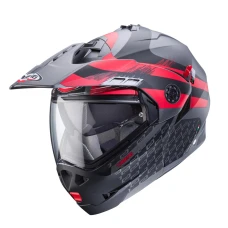 CABERG ШОЛОМ SZCZEKOWY FLIP-UP ENDURO МОДЕЛЬ TOURMAX X SARABE КОЛІР СІРИЙ MAT/CZARNY/CZERWONY РОЗМІР L