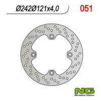 NG ДИСК ТОРМОЗНИЙ ПЕРІД SUZUKI DR 600 '85-'89 (242X121X4) (4X10,5MM)