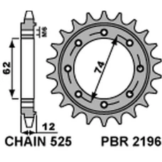 ПЕРЕДНЯ ЗІРКА PBR CHT 2196 22 18NC GILERA GP 800 (09-13), APRILIA SRV850 (12) (LANC. 525)