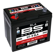 BS АКУМУЛЯТОР SLA - U1-9 (FA) 12V 28AH 195X125X176 BEZOBSLUGOWY - ZALANY (300A) - KOSIARKA
