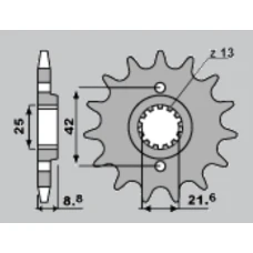 ПЕРЕДНЯ ЗІРКА CHT 523 14 KAWASAKI EL 250 88-04