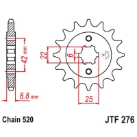 JT ЗІРОЧКА ПЕРІД 276 15 HONDA CB 400N '81-'83 (27615JT) (LANC. 520)