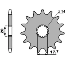 PBR ЗІРОЧКА ПЕРІД 440 13 18NC YAMAHA YZ 125 '87-'92 (JTF564.13) (LANC. 520) (STD.)