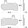 TRW LUCAS КОЛОДКИ ДИСКОВІ ТОРМОЗНІ KH409 SINTER STREET HARLEY-DAVIDSON 1130 \/ 1250 \/ 1584 \/ 1690 \/ 1750 \/ 1800 \/ 1870 \/ 1923 06-21,TYL - зображення 1